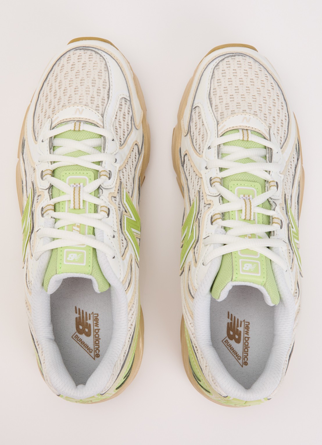 New Balance 740 sneaker van mesh met logo - detail 4 lime