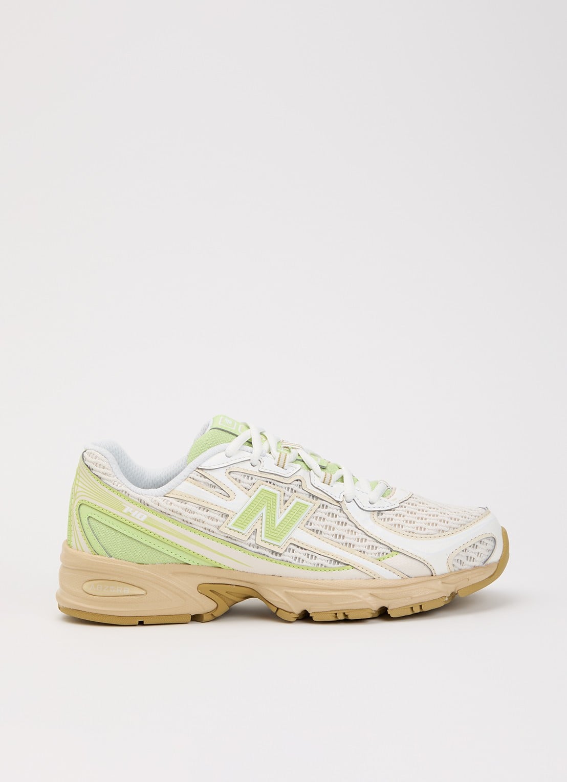New Balance 740 sneaker van mesh met logo - voorkant lime
