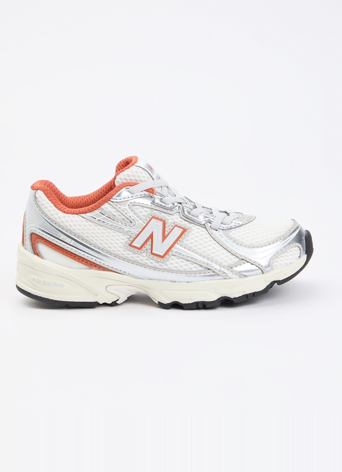 New Balance 740 sneaker van mesh met metallic details - voorkant 2 oranjerood