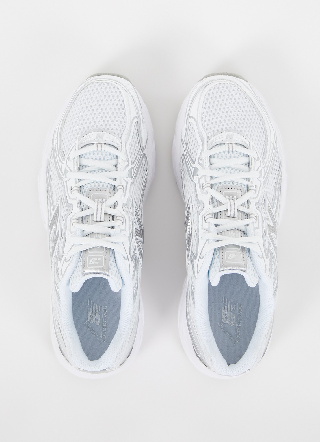 New Balance 740 sneaker van mesh met metallic finish - detail 3 wit