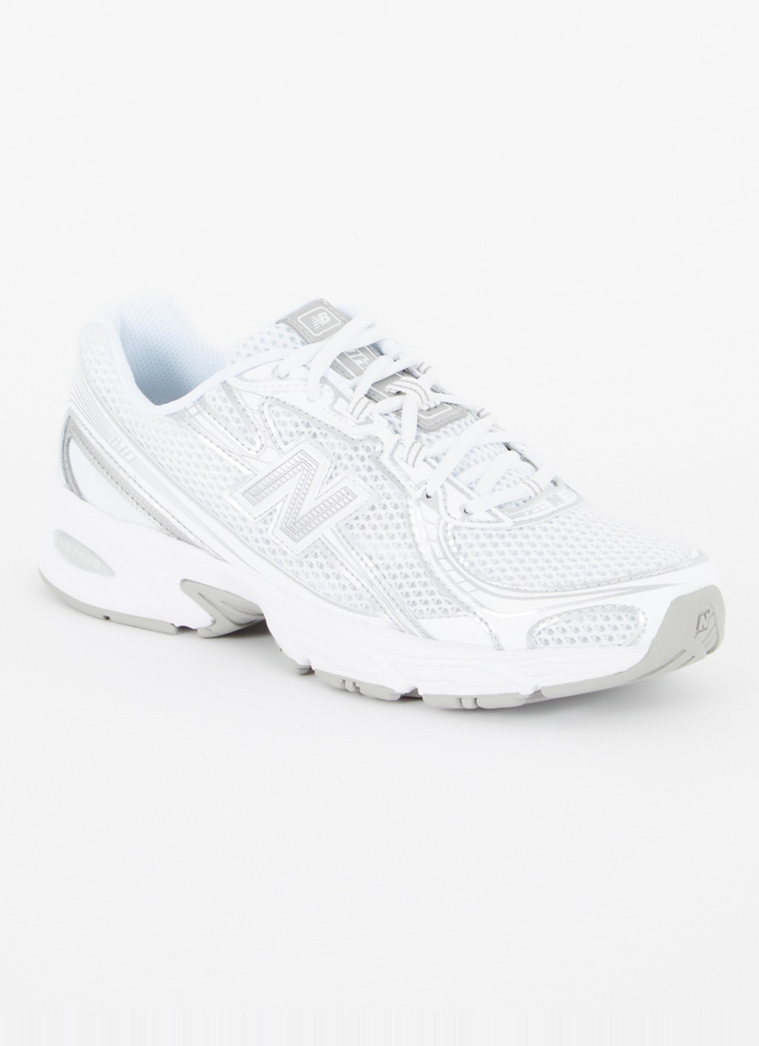 New Balance 740 sneaker van mesh met metallic finish - voorkant 5 wit