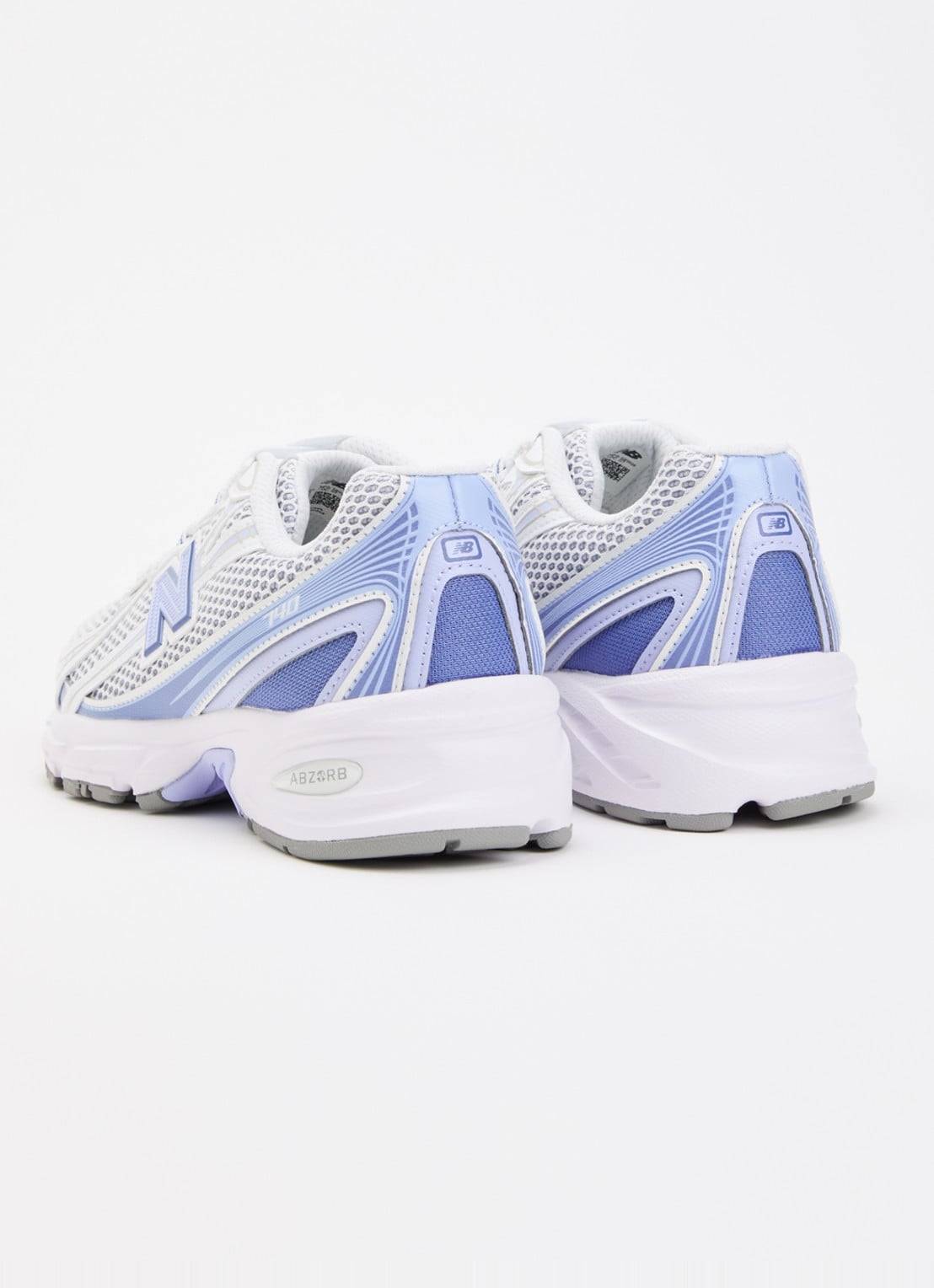 New Balance 740 sneaker van mesh met metallic finish - achterkant blauw
