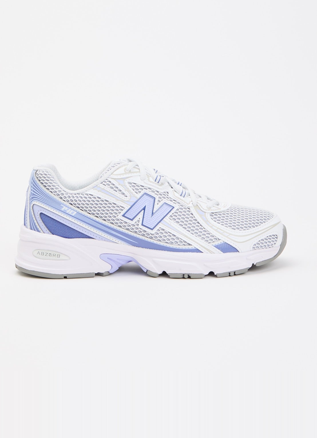 New Balance 740 sneaker van mesh met metallic finish - voorkant 2 blauw