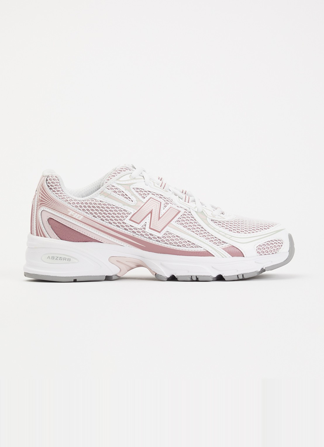 New Balance 740 sneaker van mesh met metallic finish - voorkant roze