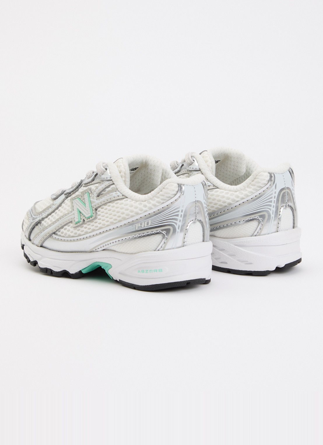 New Balance 740 sneaker van mesh met metallic finish - achterkant 3 zilver