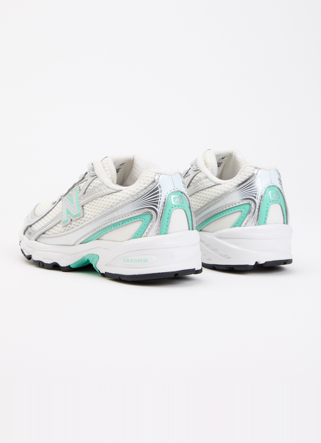 New Balance 740 sneaker van mesh met metallic finish - achterkant 4 mint