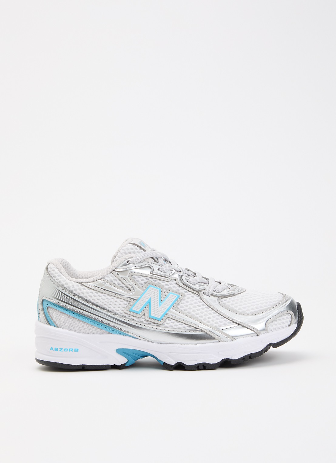 New Balance 740 sneaker van mesh met metallic finish - voorkant 2 aquablauw