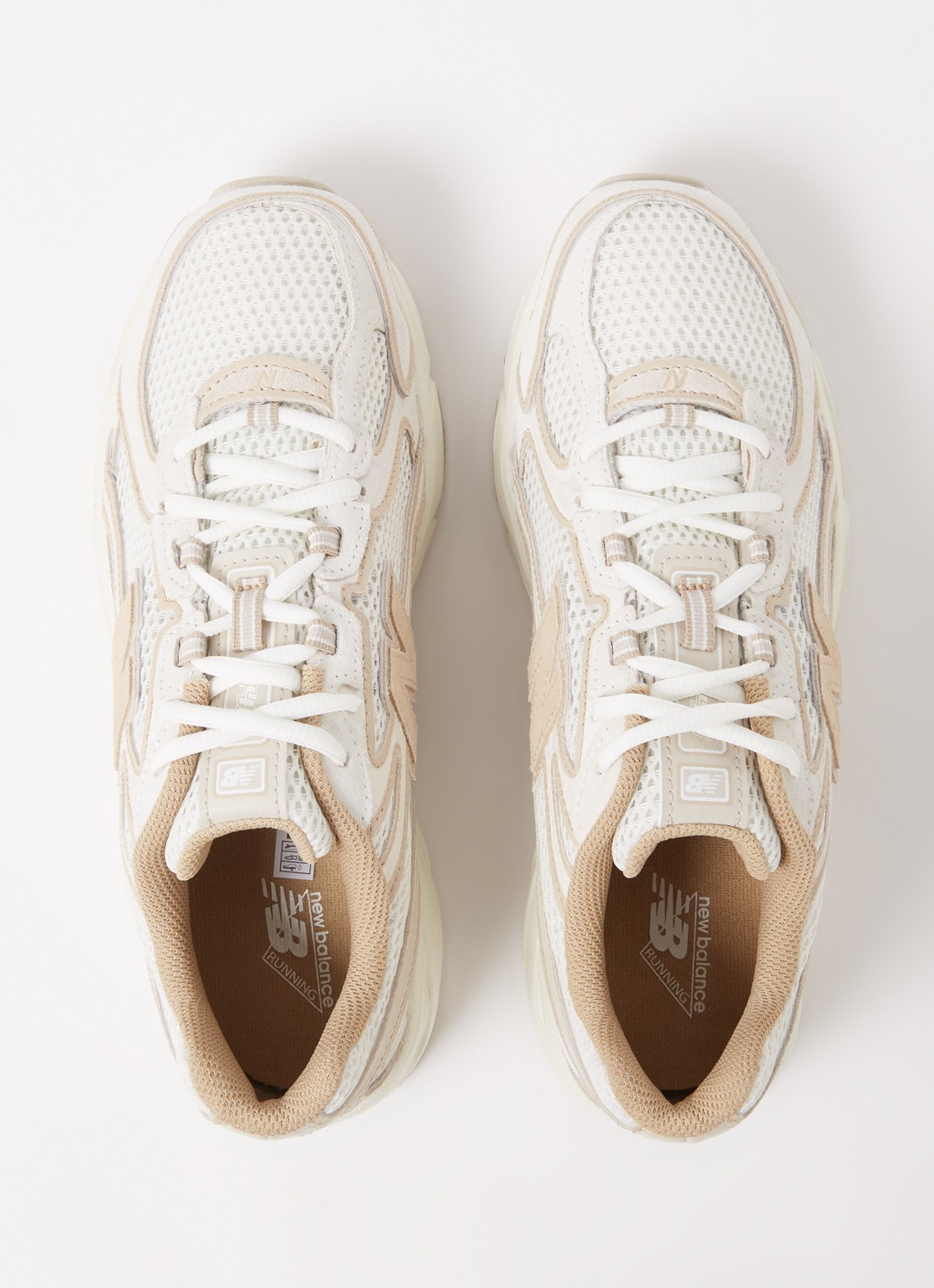 New Balance 740 sneaker van mesh met suède details - detail 5 beige