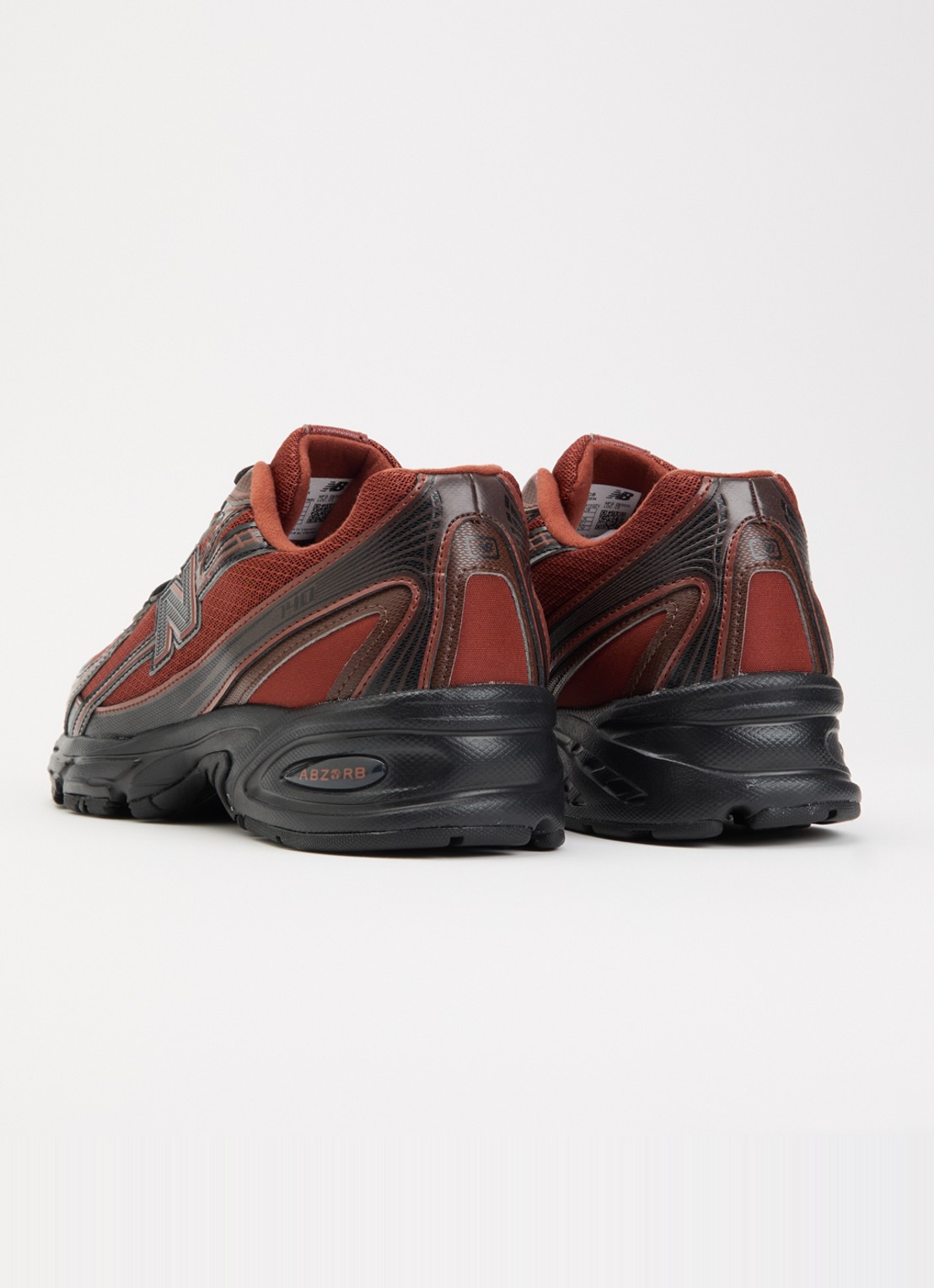 New Balance 740 sneaker van mesh - achterkant kastanjebruin