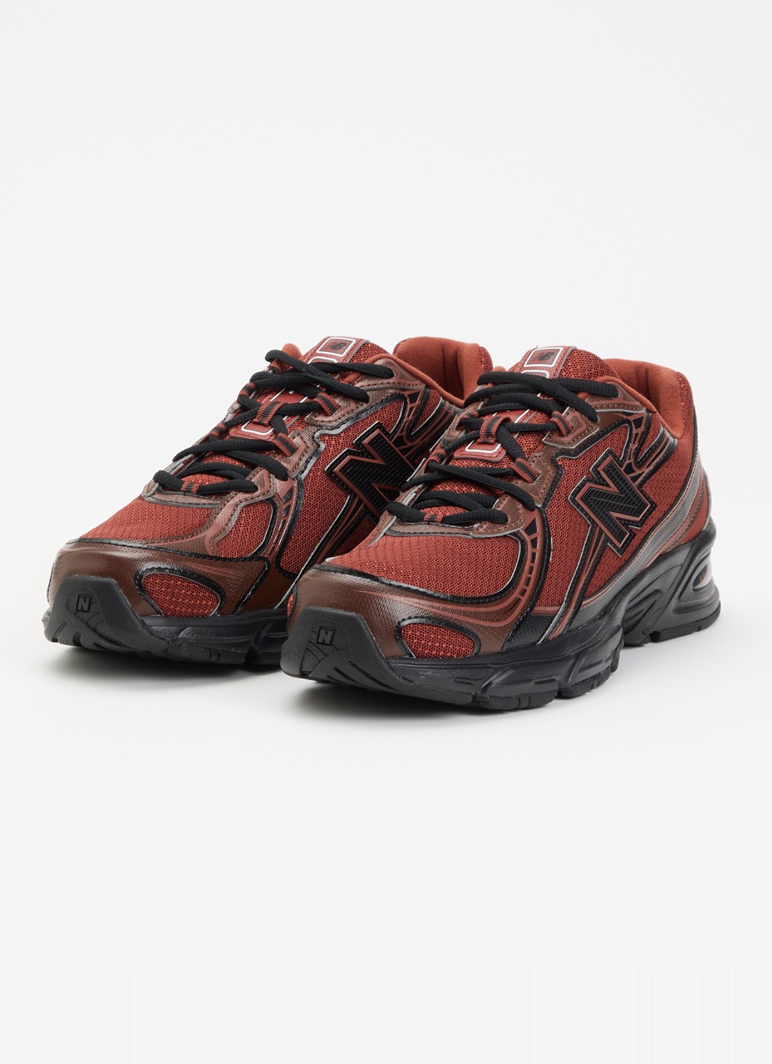 New Balance 740 sneaker van mesh - detail 4 kastanjebruin