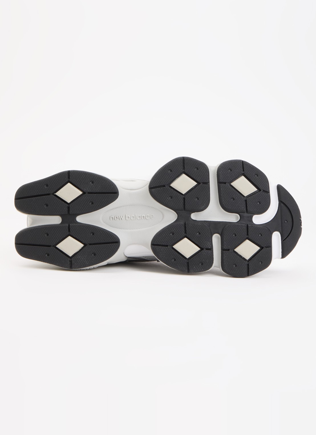 New Balance 9060 sneaker met leren details - detail 4 grijs