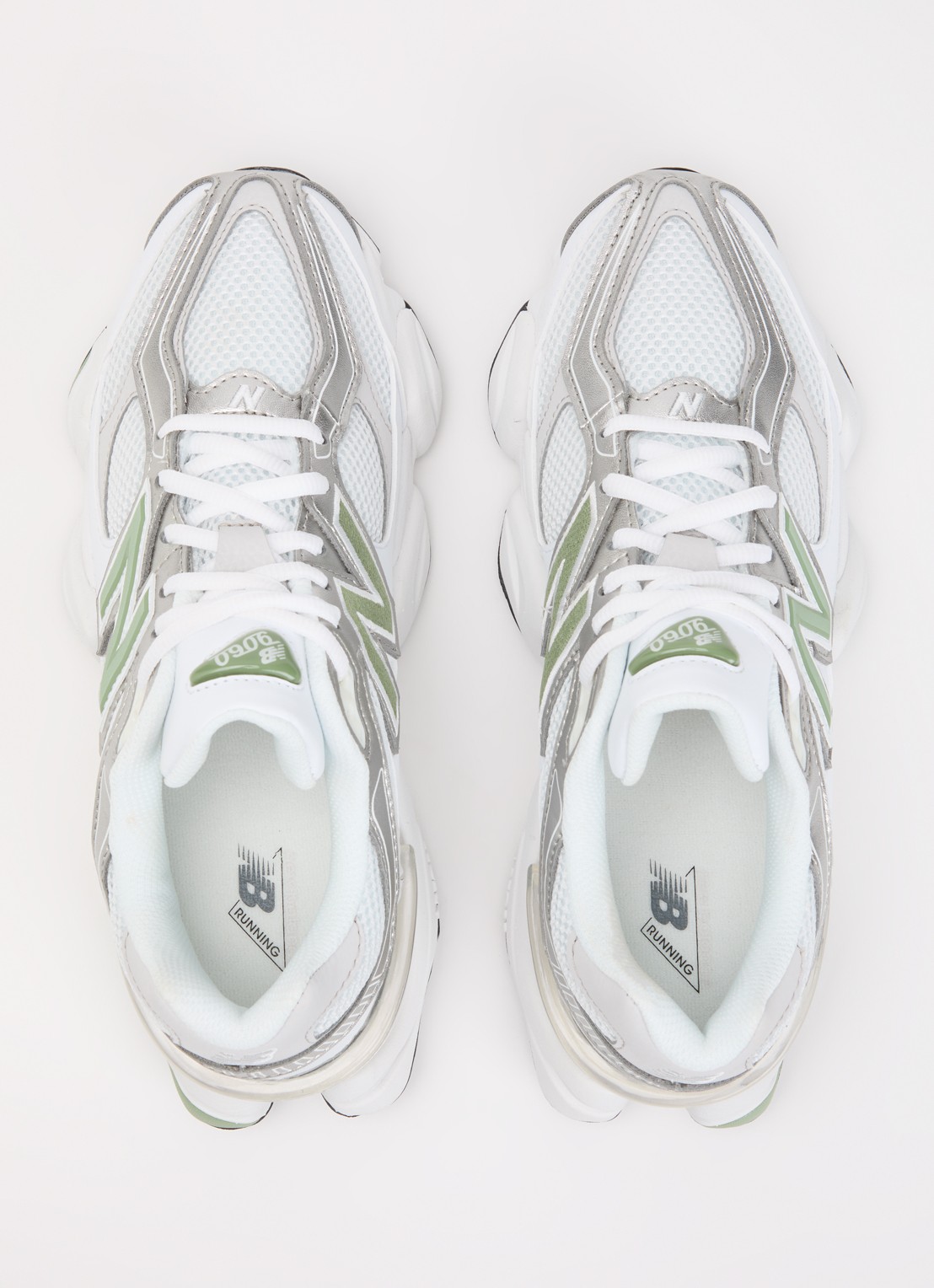 New Balance 9060 sneaker met mesh details en logo  - detail 3 groen
