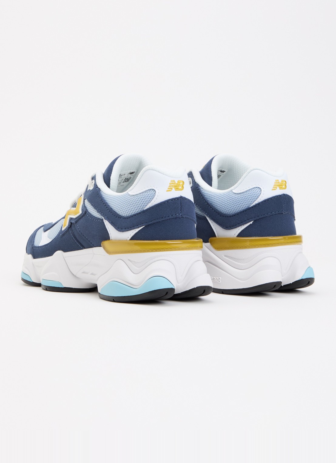 New Balance 9060 sneaker met mesh details - achterkant indigo