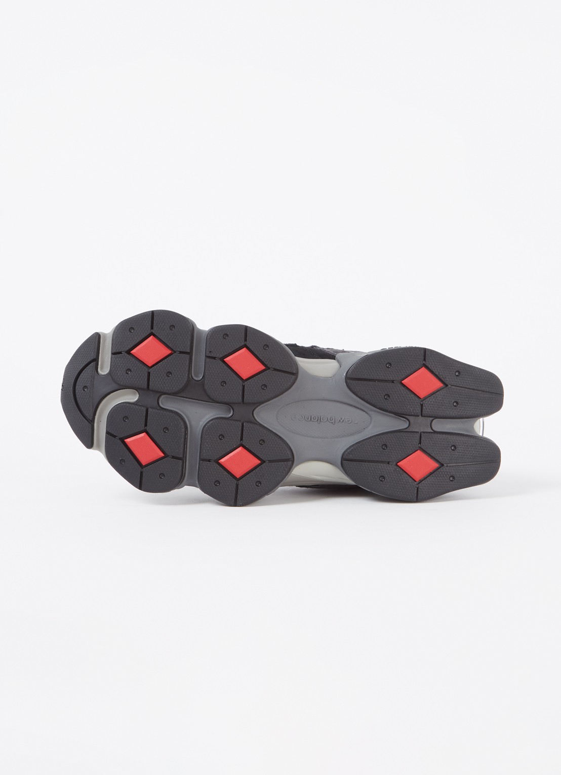 New Balance 9060 sneaker met mesh en suède details - detail 6 zwart