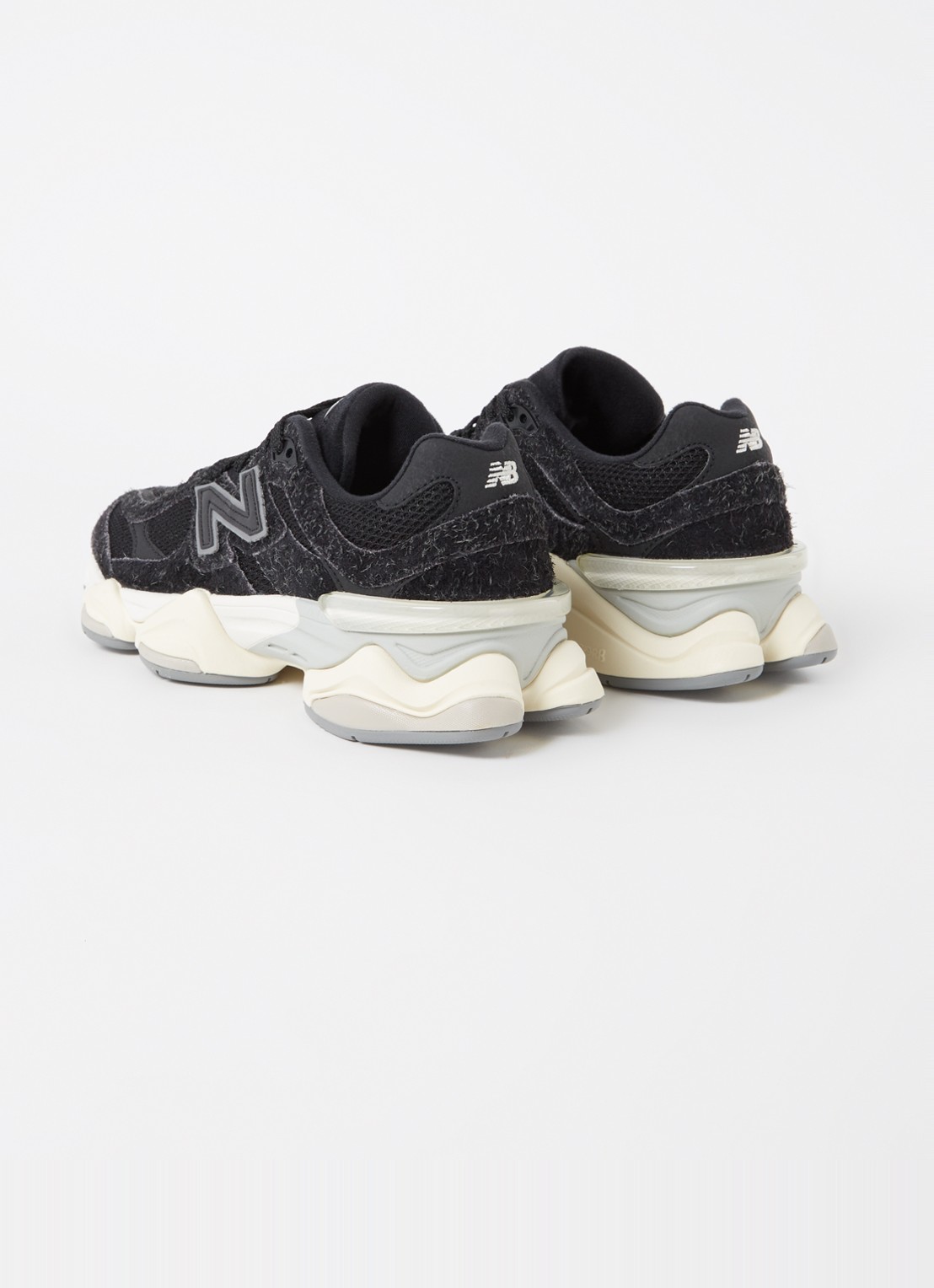 New Balance 9060 sneaker met suède details  - detail 3 zwart