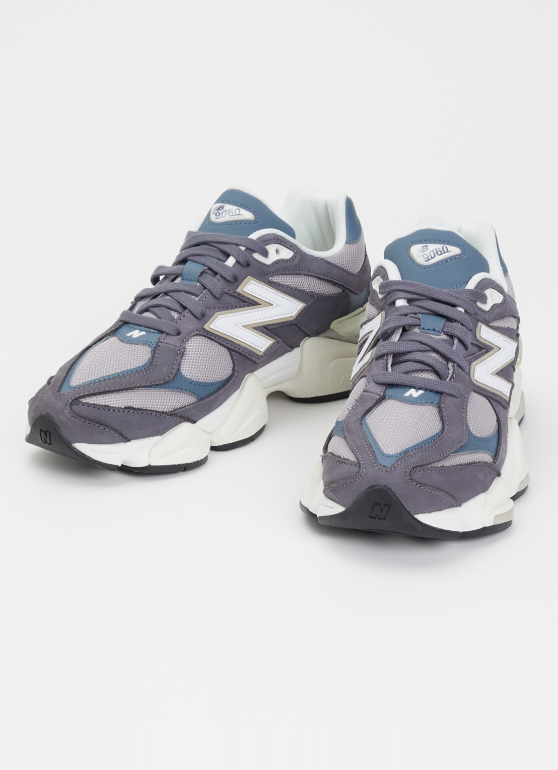 New Balance 9060 sneaker van leer met logo - detail 4 violet