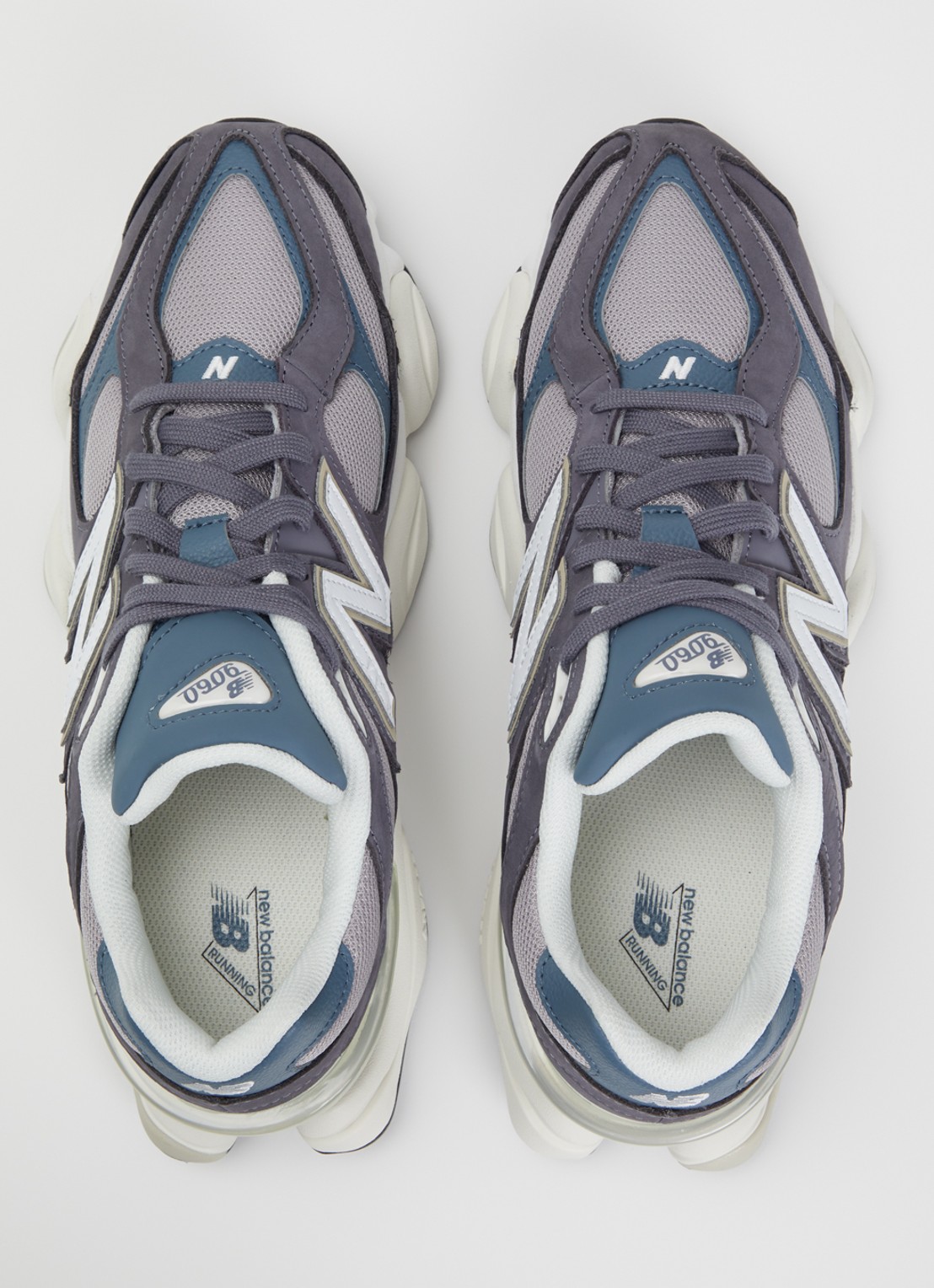 New Balance 9060 sneaker van leer met logo - detail 5 violet