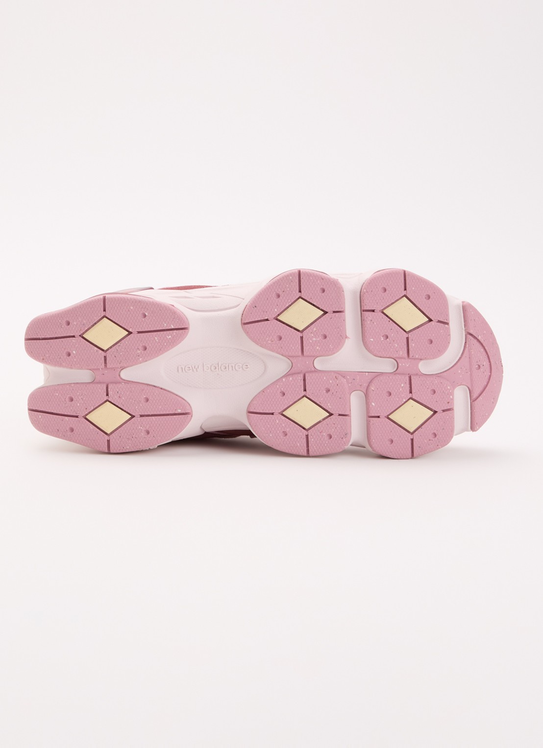 New Balance 9060 sneaker van suède met mesh details - detail 4 roze