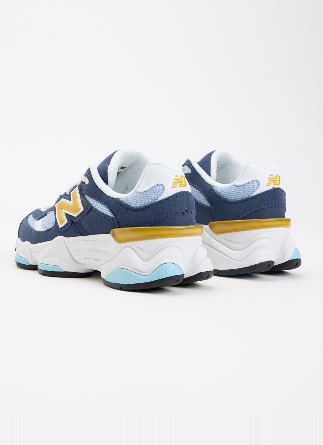 New Balance 9060 sneaker van suède - achterkant indigo