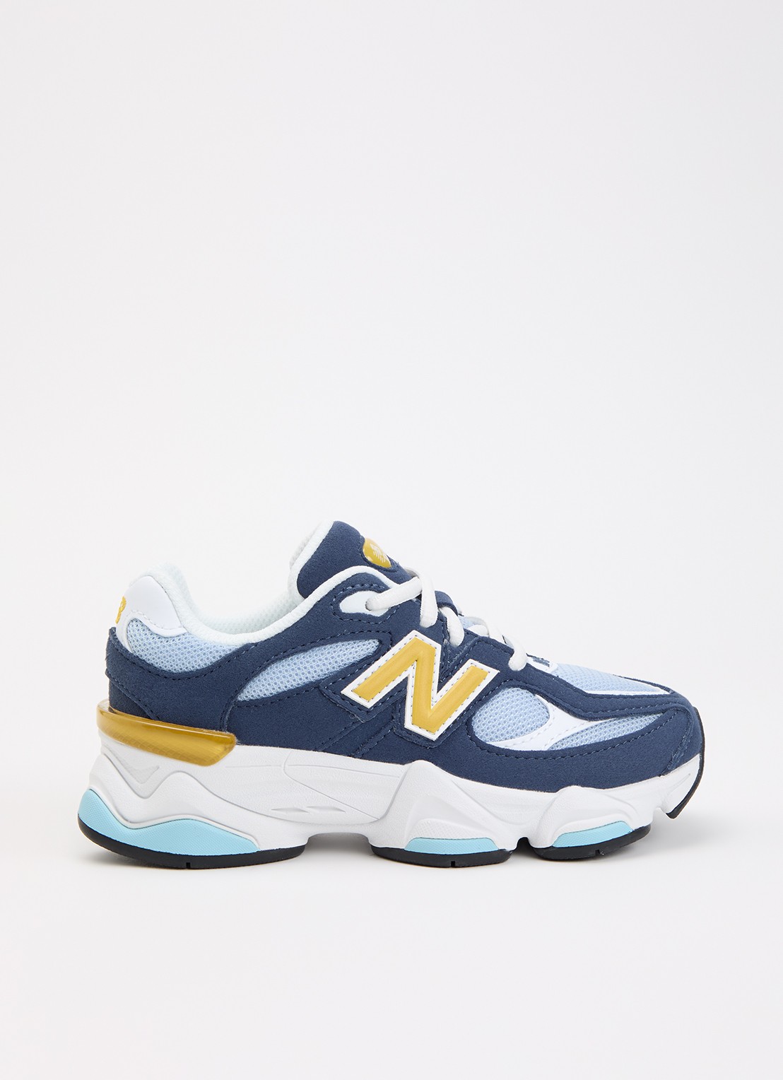 New Balance 9060 sneaker van suède - voorkant 3 indigo