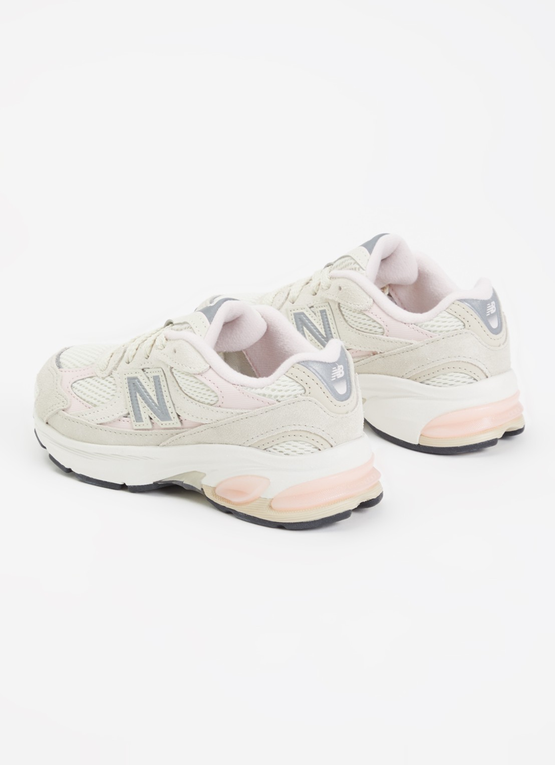New Balance Abzorb 2010 sneaker van suède met details van mesh - achterkant 4 gebroken wit