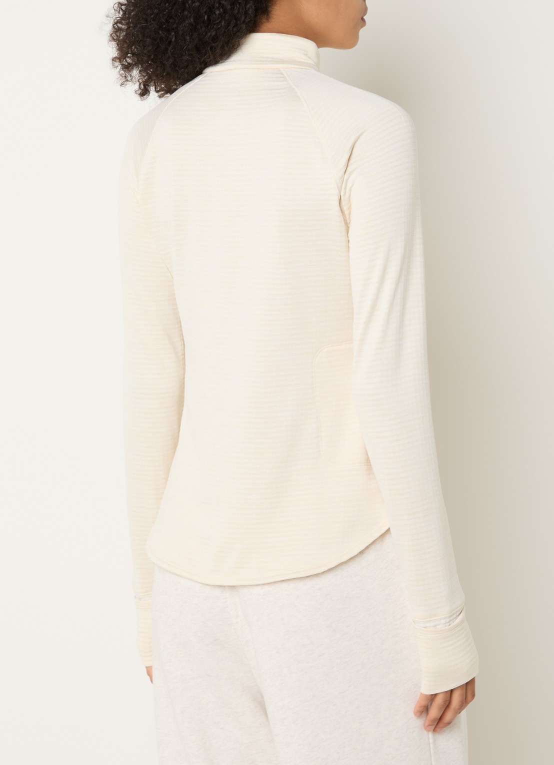 New Balance Athletics Heat pullover met halve rits en logo - achterkant 4 creme