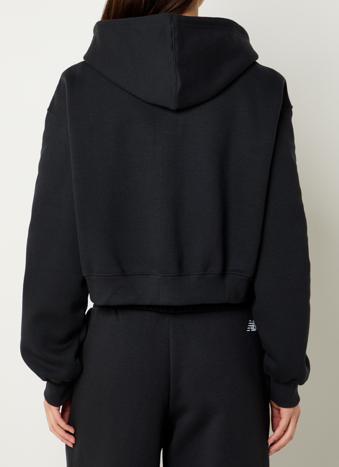 New Balance Cropped sweatvest met logoprint - achterkant zwart