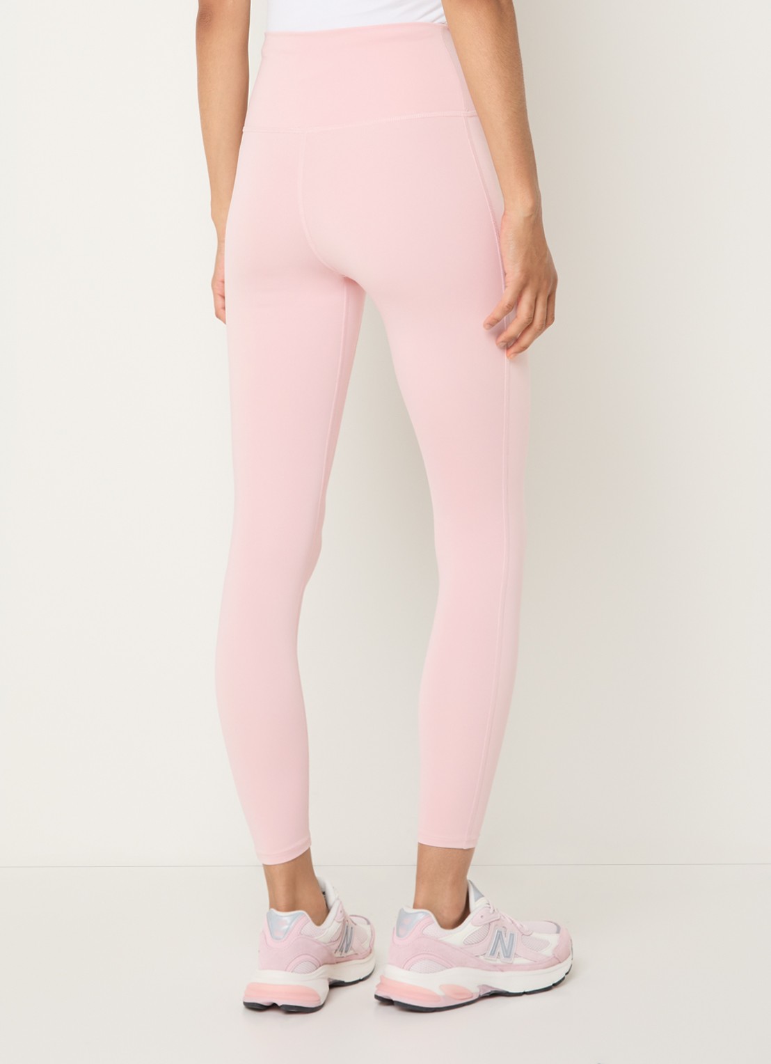 New Balance Essential high waist skinny fit trainingslegging met logo - achterkant 5 roze