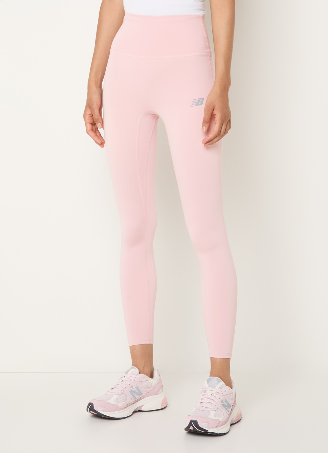 New Balance Essential high waist skinny fit trainingslegging met logo - detail 3 roze