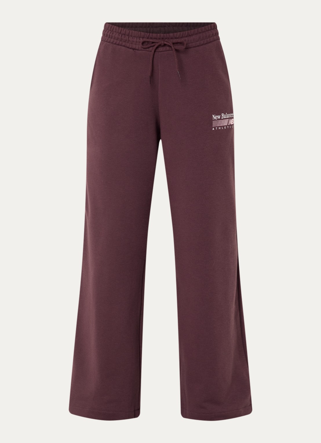 New Balance French Terry high waist loose fit joggingbroek - voorkant 2 bruin