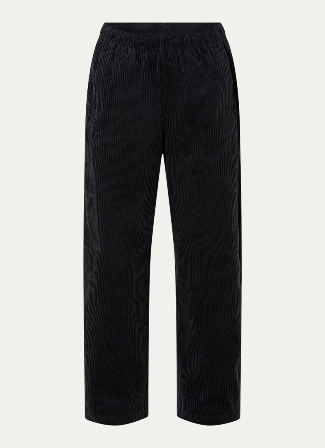 New Balance High waist straight fit broek met steekzakken - voorkant 3 zwart