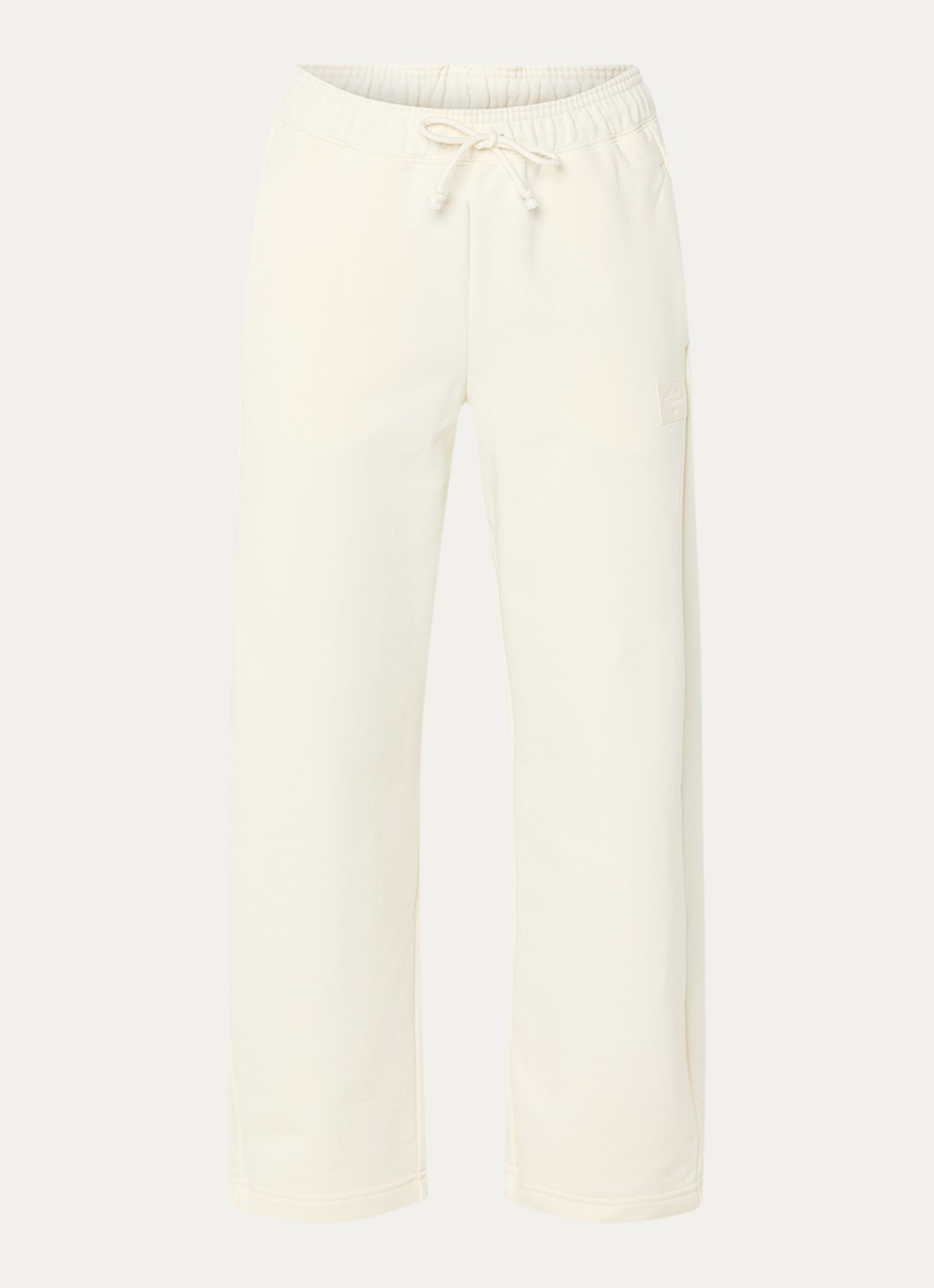 New Balance High waist straight fit joggingbroek met steekzakken - voorkant ivoor