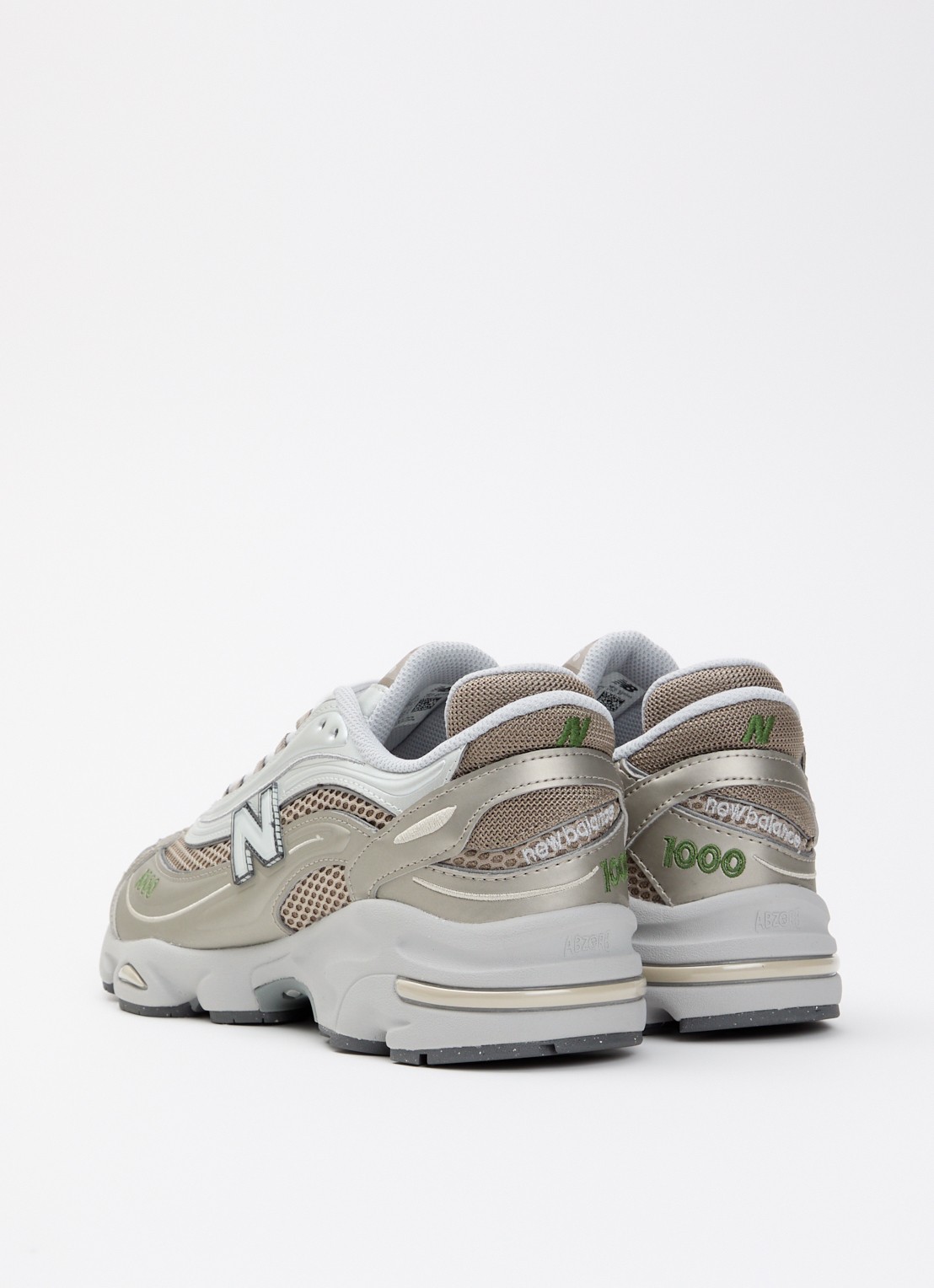 New Balance M1000 sneaker met mesh details - achterkant 3 grijs