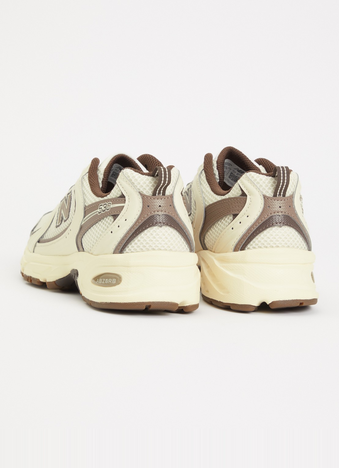New Balance M350 Turtledove sneaker met details van mesh - achterkant 5 bruin