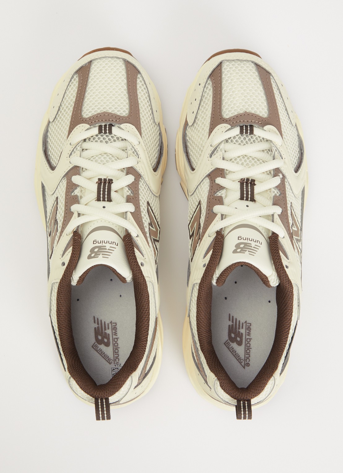 New Balance M350 Turtledove sneaker met details van mesh - detail 3 bruin