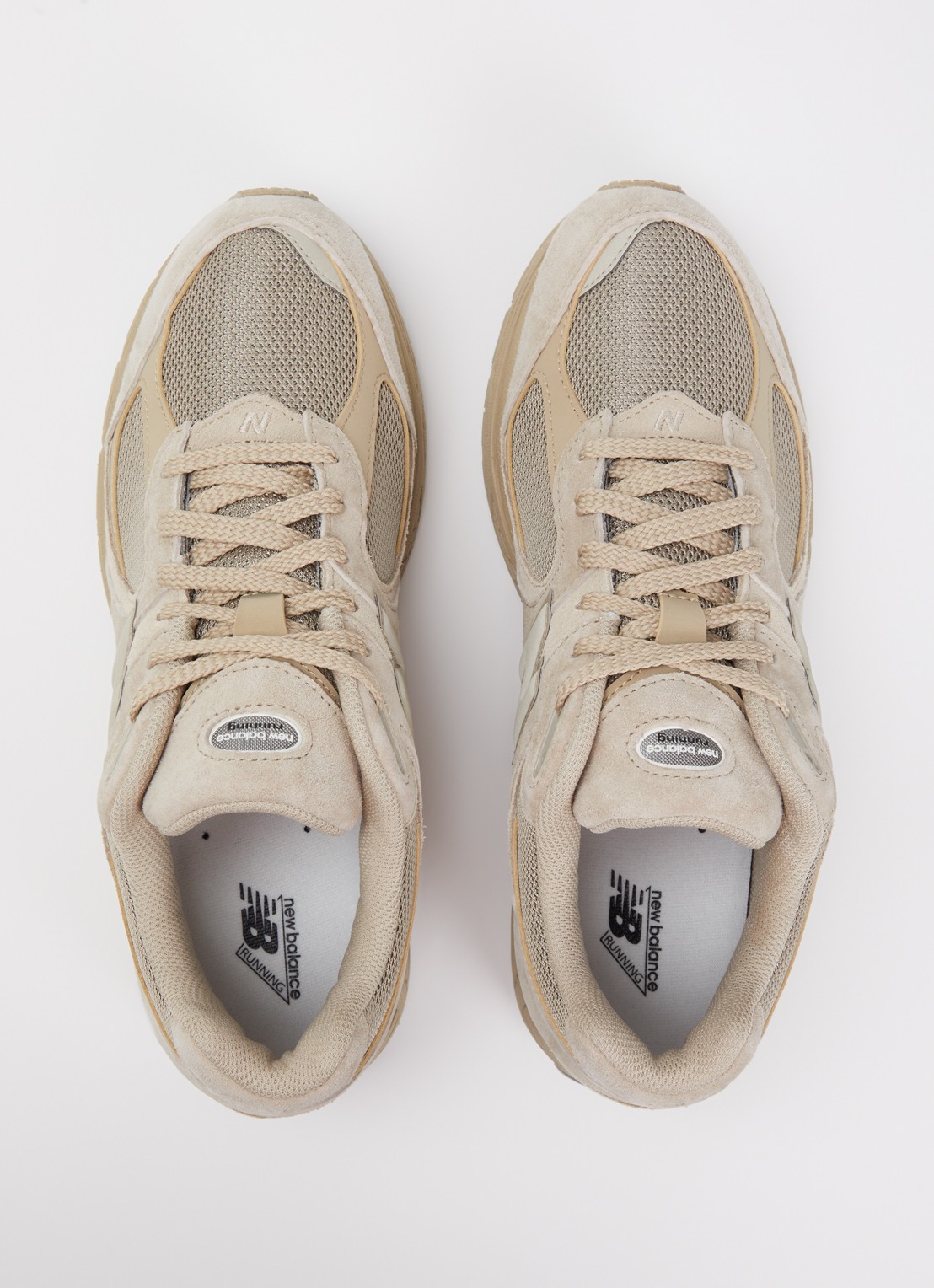 New Balance Sneaker van mesh met details van suède - detail 5 donkerbeige