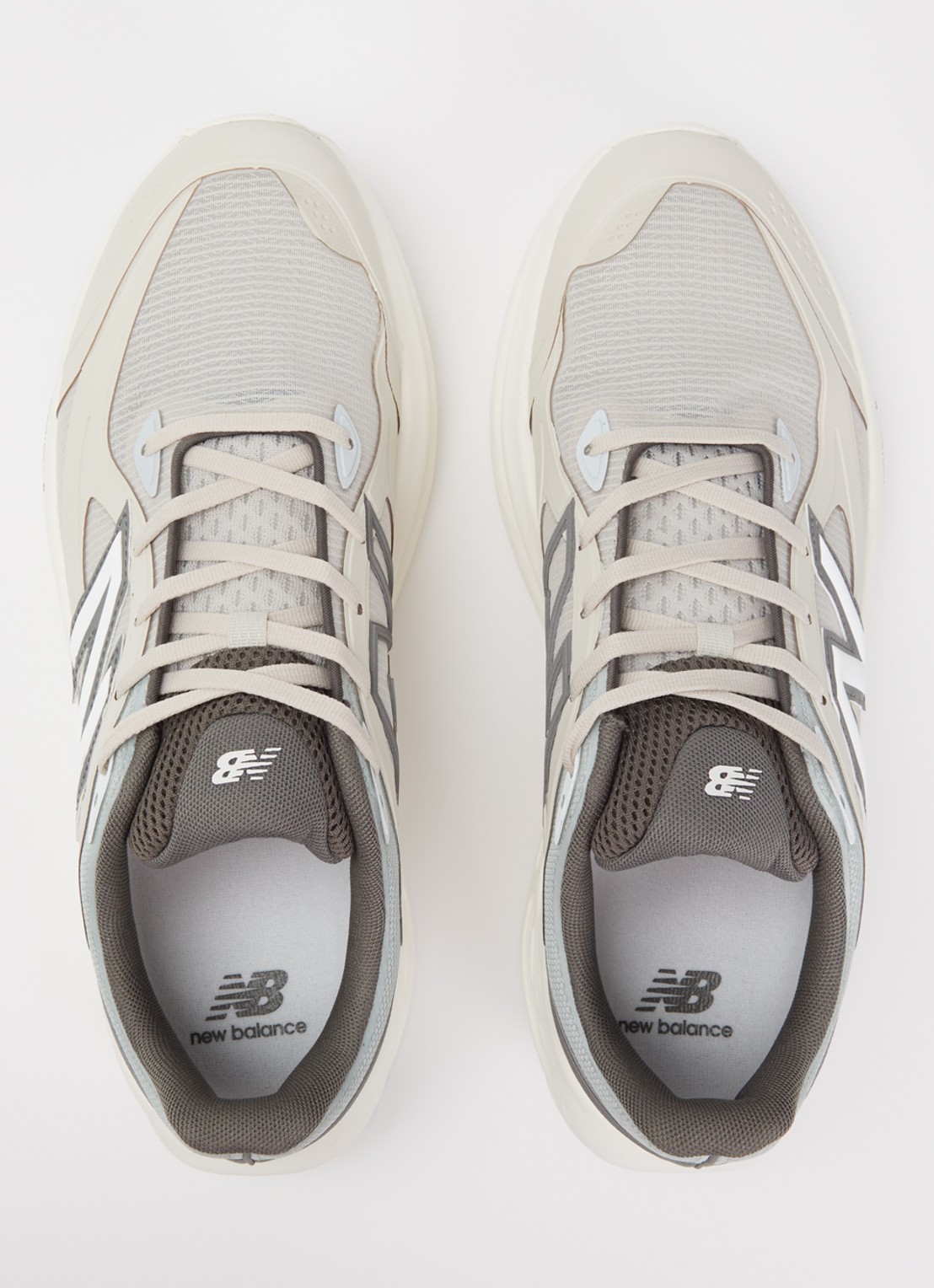 New Balance Sneaker van mesh met logo - detail 4 beige