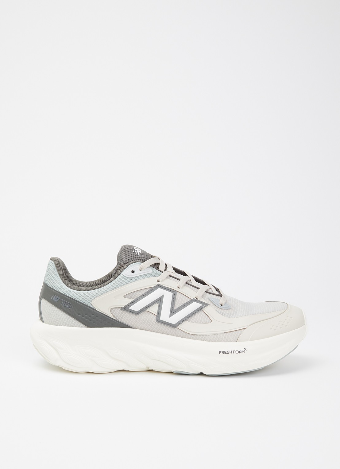 New Balance Sneaker van mesh met logo - voorkant beige