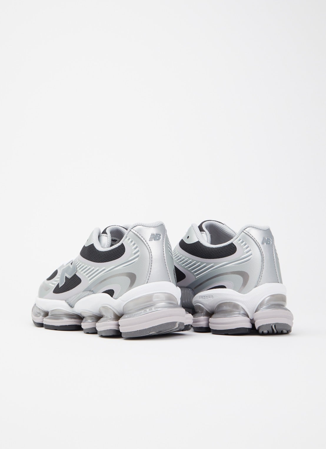 New Balance Sneaker van mesh met logo - achterkant 6 grijs