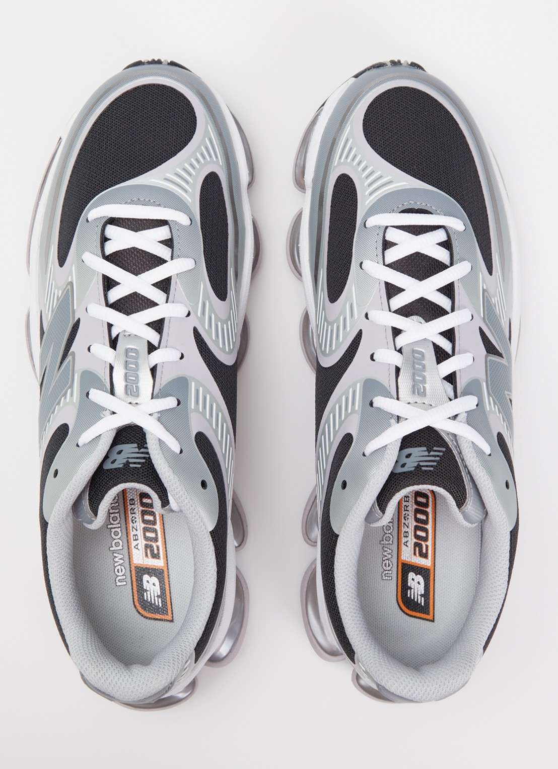 New Balance Sneaker van mesh met logo - detail 4 grijs