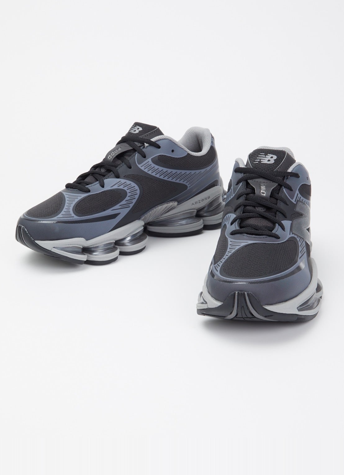 New Balance Sneaker van mesh met logo - detail zwart