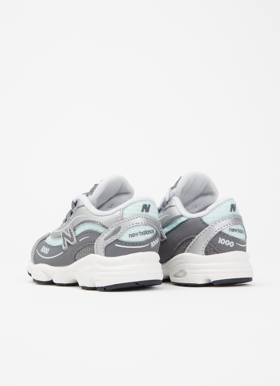 New Balance Sneaker van mesh met logo - achterkant 3 grijs