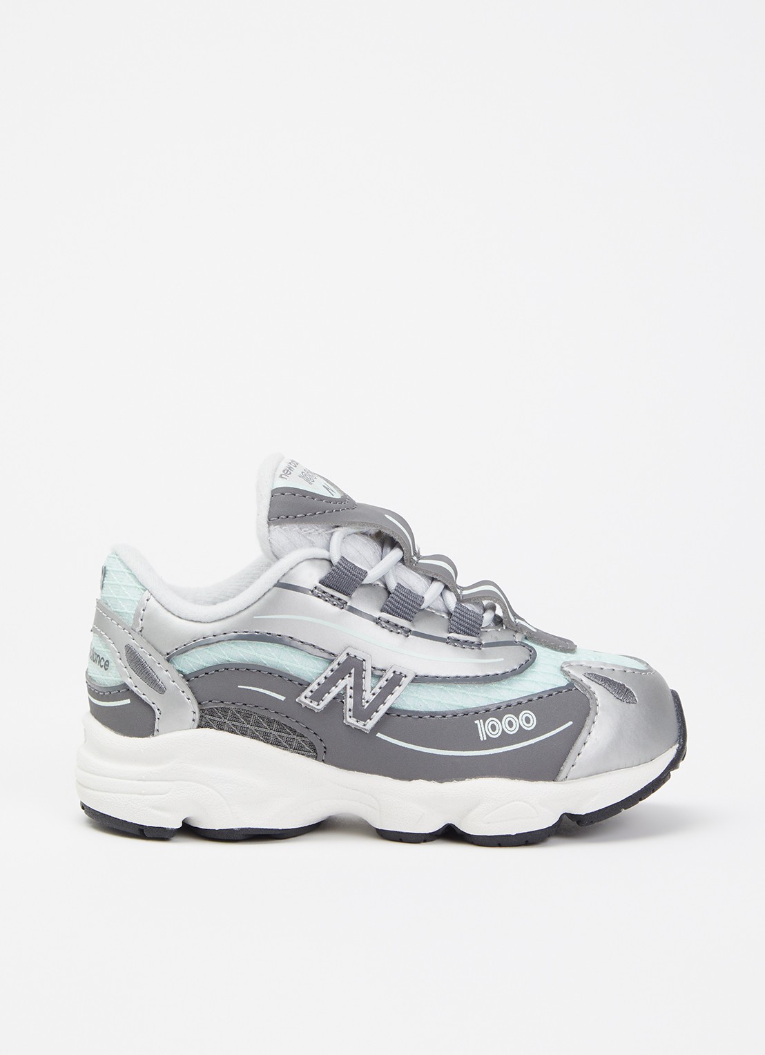 New Balance Sneaker van mesh met logo - voorkant grijs