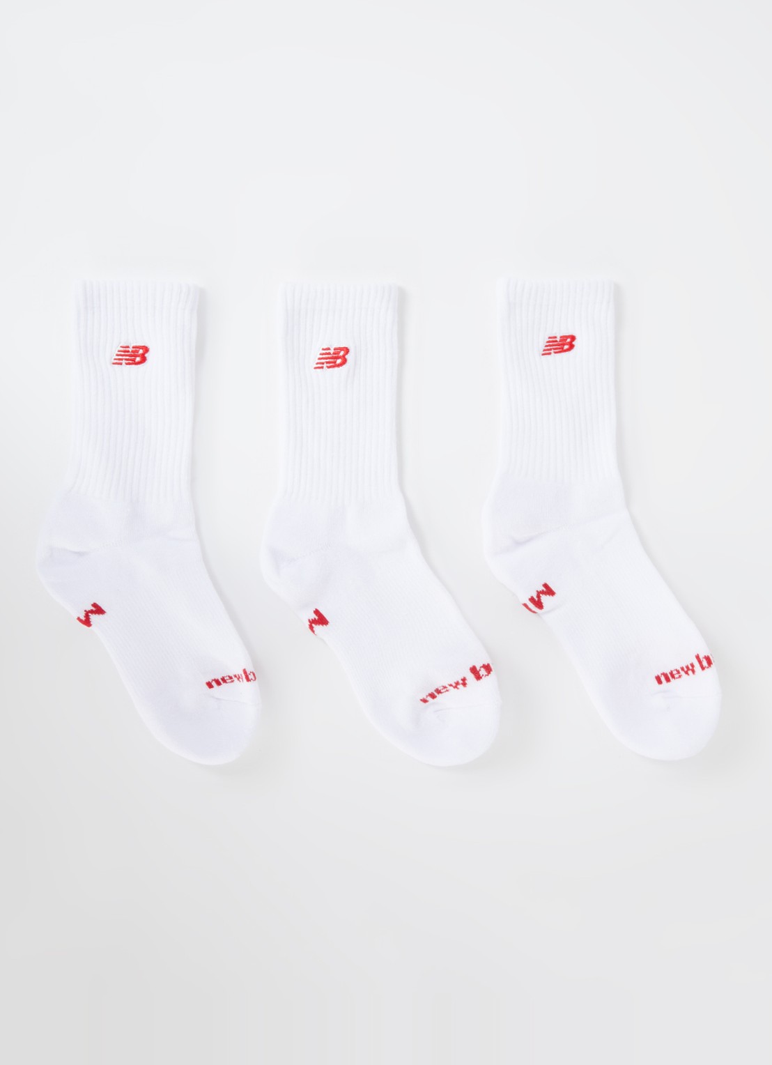 New Balance Sokken in  katoenblend in 3-pack  - voorkant wit