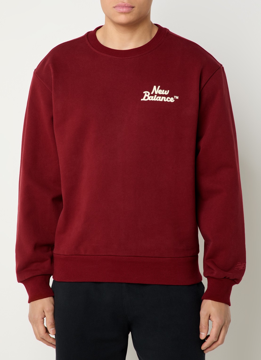 New Balance Sweater met logo - detail 2 bordeauxrood
