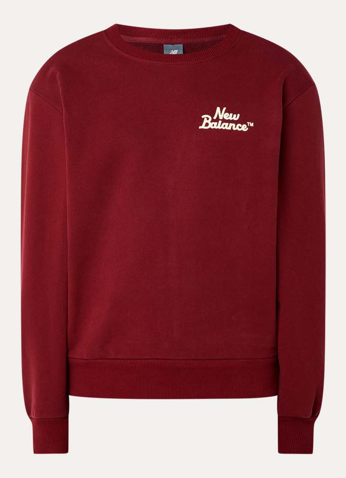 New Balance Sweater met logo - voorkant 3 bordeauxrood