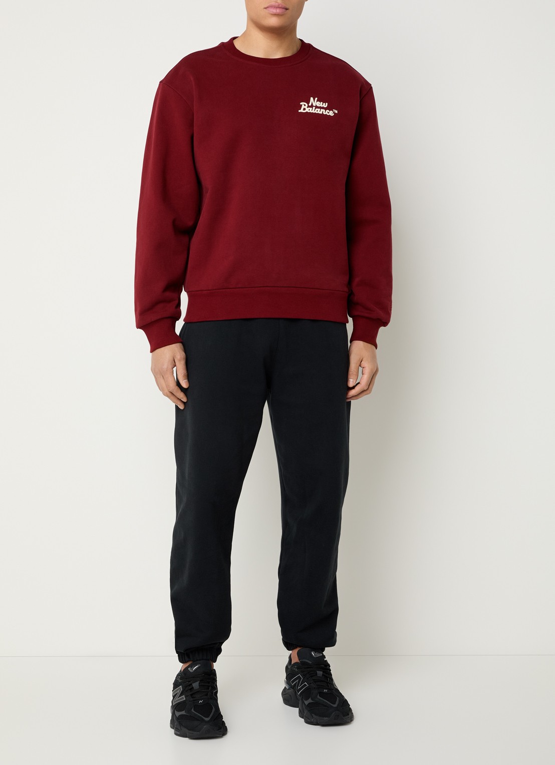 New Balance Sweater met logo - voorkant 4 bordeauxrood