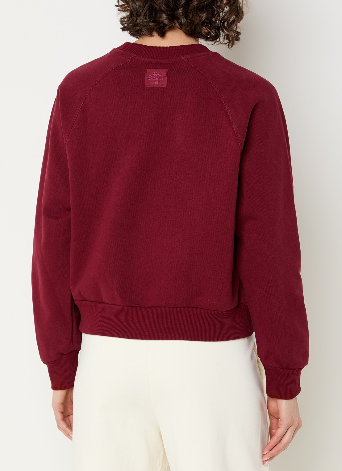 New Balance Sweater met logo - achterkant donkerrood