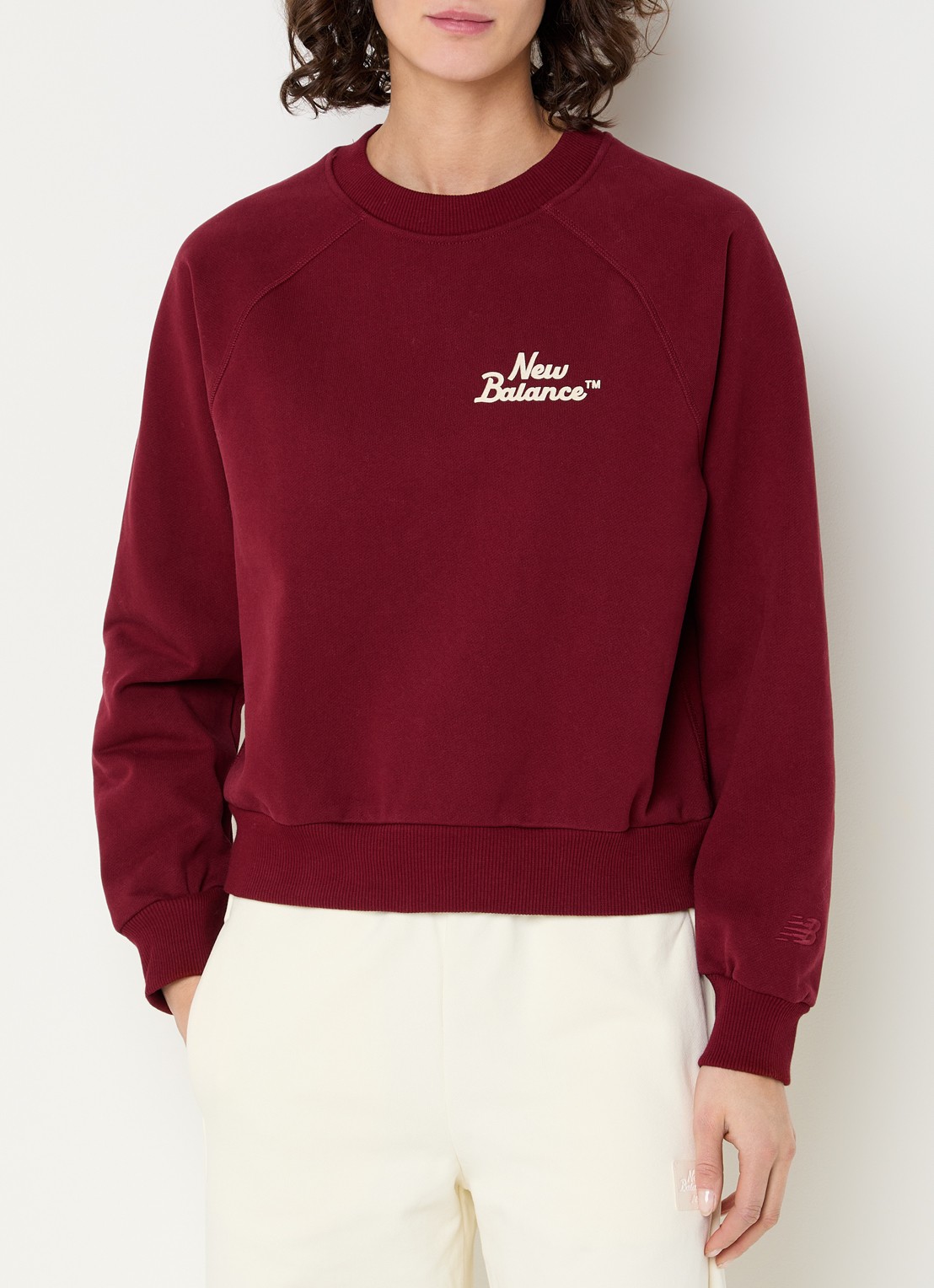 New Balance Sweater met logo - detail 4 donkerrood