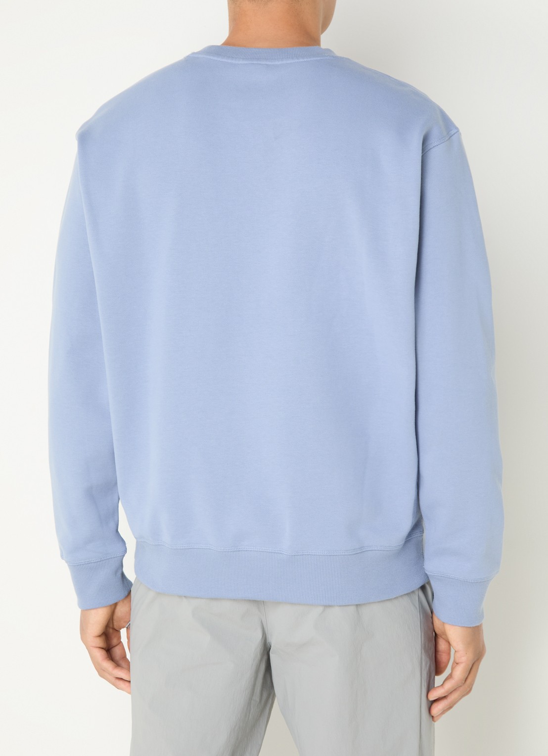 New Balance Sweater met logoborduring - achterkant staalblauw